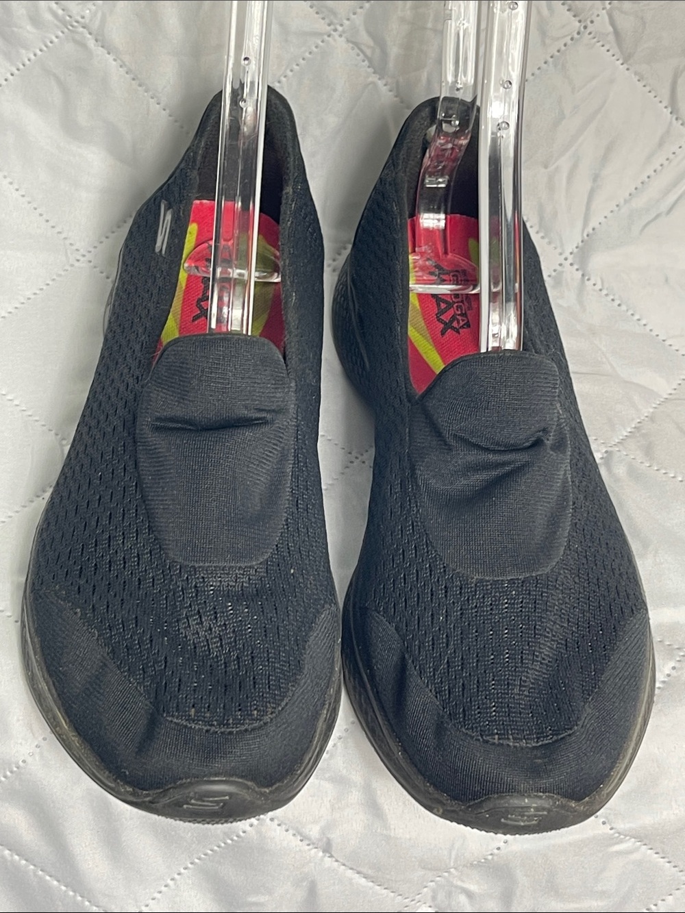 Skechers Go Walk 4 Black Slip-On Knit Women’s Walking Sneakers size 9